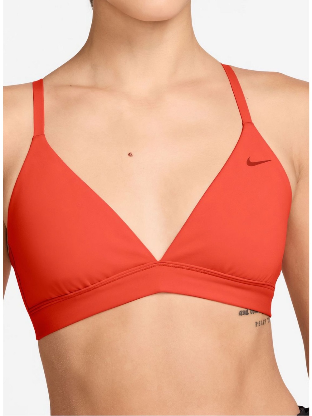 Nike Coral-Red Triangle Sports Bralette